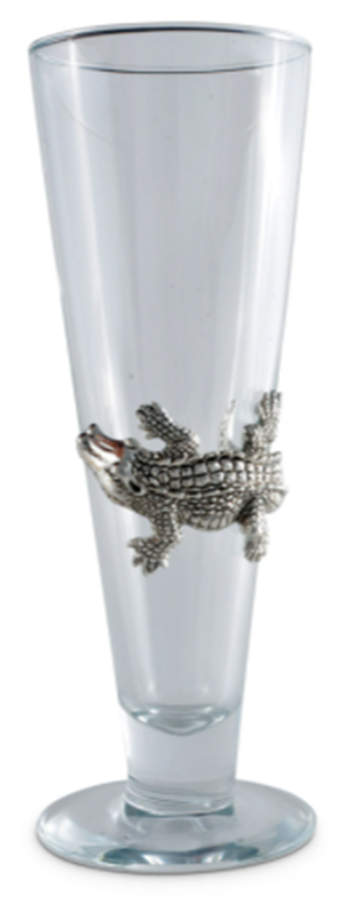 Alligator (Aluminum, Hollowware) Glass Pilsner by Arthur Court-1