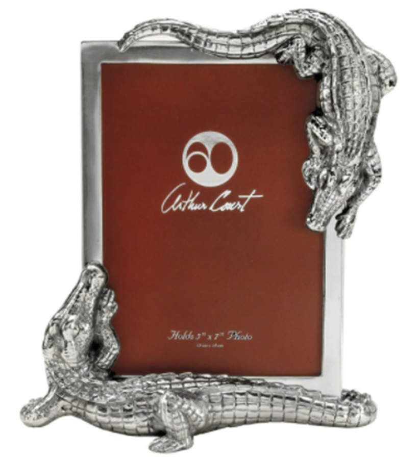 Alligator (Aluminum, Hollowware) Frame-Holds 5" X 7" by Arthur Court-1
