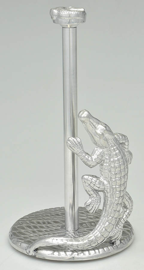 Alligator (Aluminum, Hollowware) Paper Towel Holder by Arthur Court-1