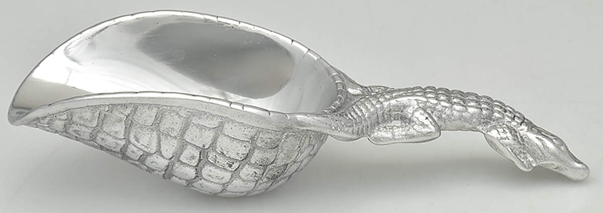 Alligator (Aluminum, Hollowware) Ice Scoop Solid Piece by Arthur Court-1