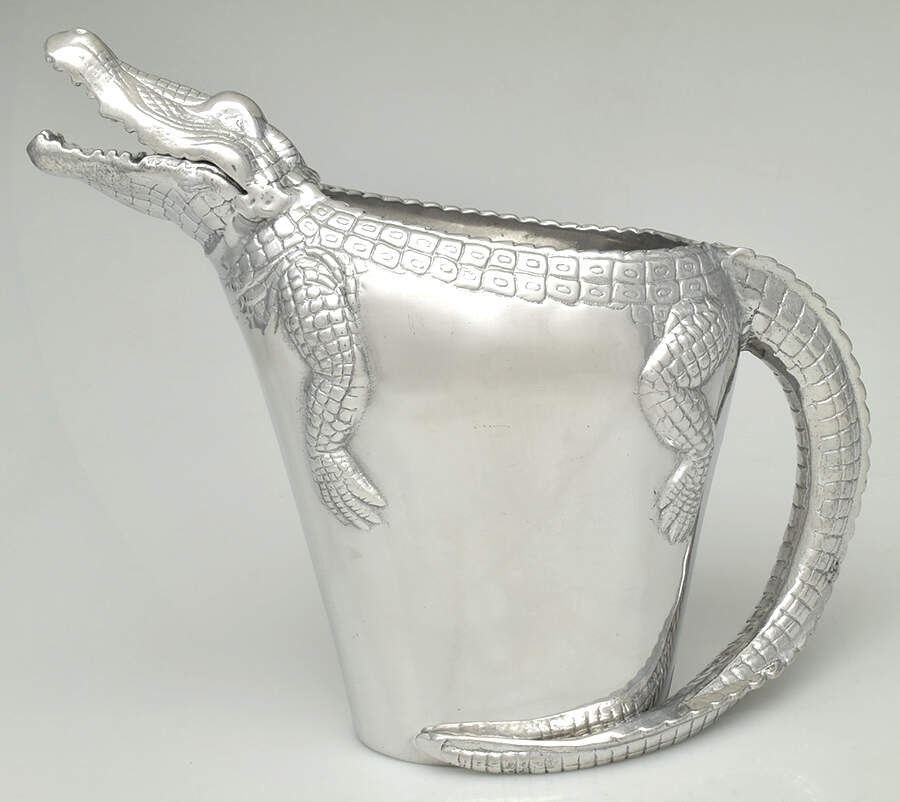 Alligator (Aluminum, Hollowware) 72 Oz Pitcher by Arthur Court-1