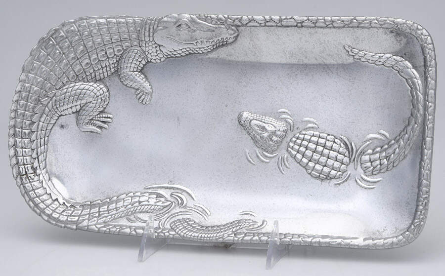 Alligator (Aluminum, Hollowware) Bread Tray by Arthur Court-1