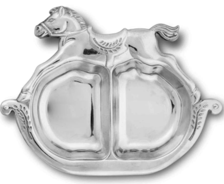 Baby (Aluminum, Hollowware) Keepsake Divided Tray by Arthur Court-1