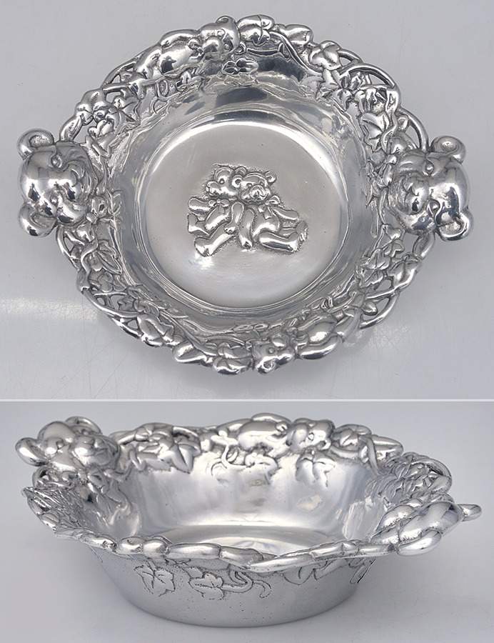 Baby (Aluminum, Hollowware) Baby Bowl by Arthur Court-1
