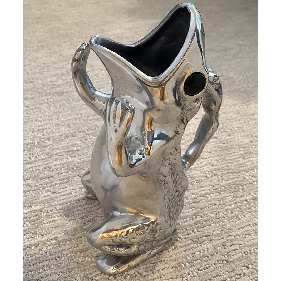 Frog (Aluminum, Hollowware) Figural Pitcher by Arthur Court-1