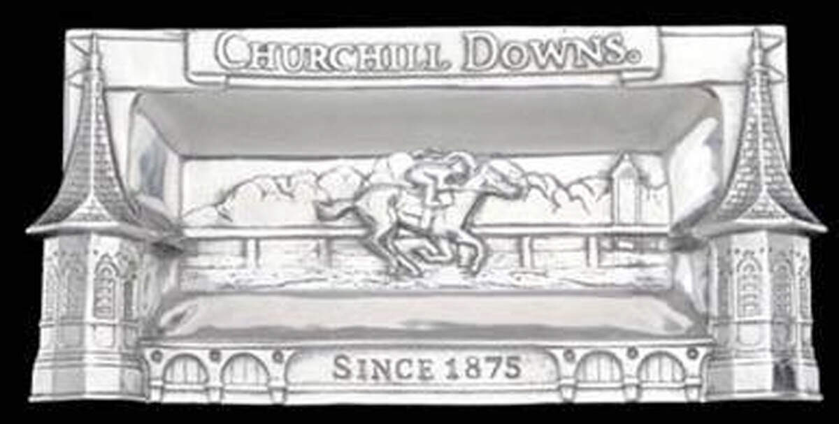 Kentucky Derby (Aluminum, Hollowware) 12" Rectangular Tray by Arthur Court-1