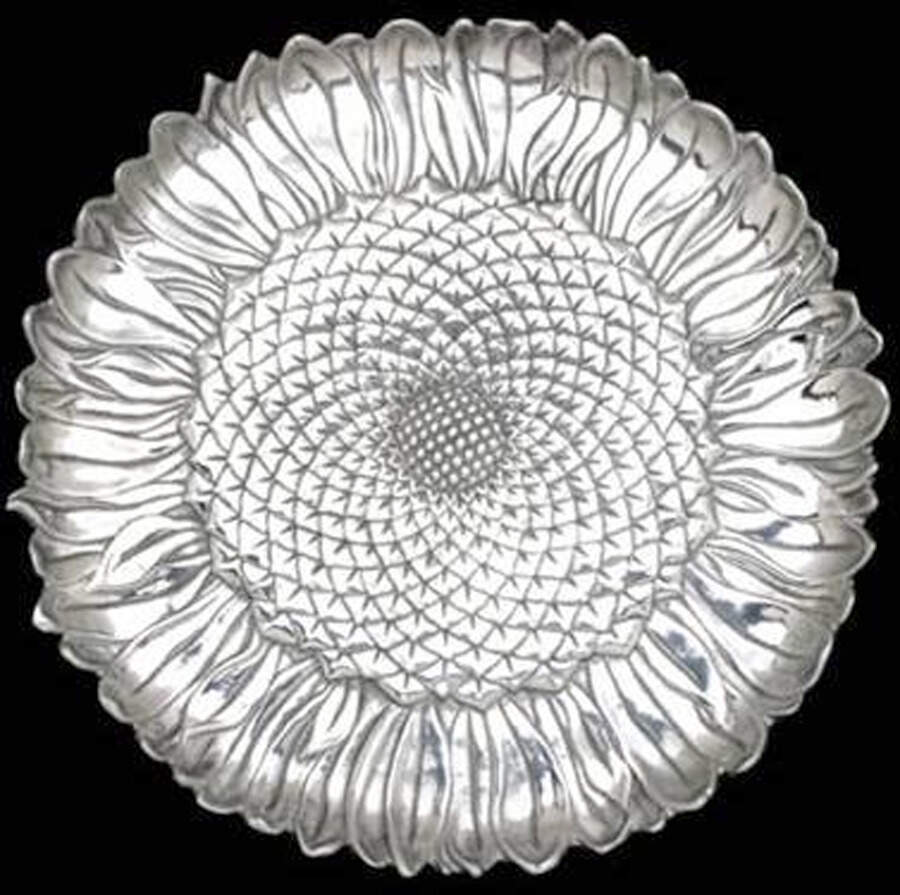 Sunflower (Aluminum, Hollowware) 14" Round Tray by Arthur Court-1