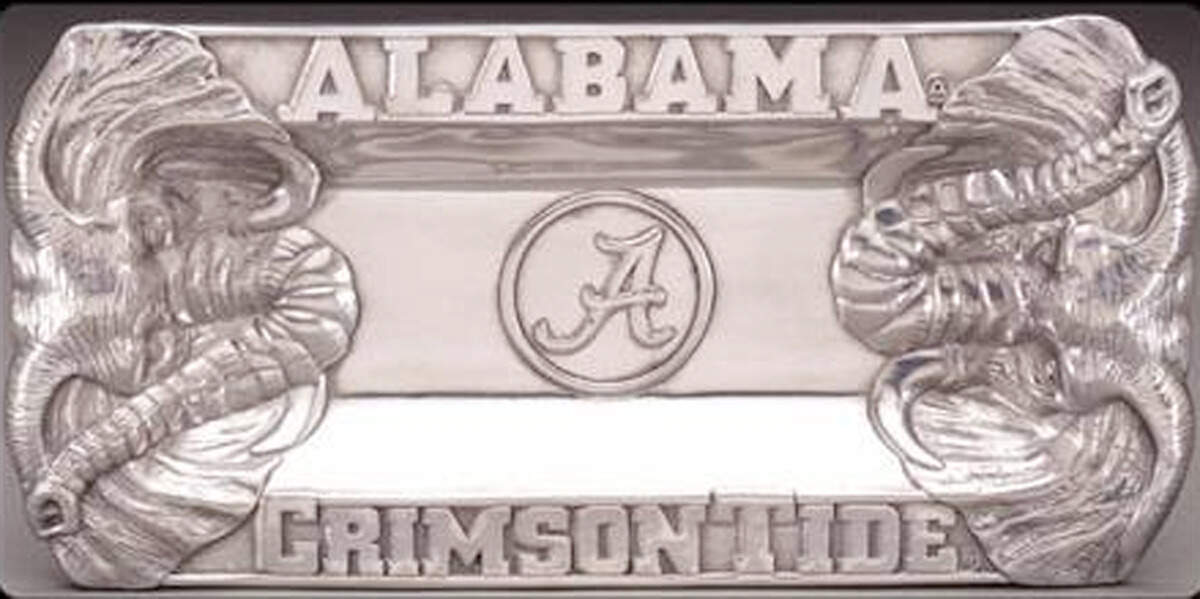 University of Alabama (Aluminum, Hollowware) 12" Rectangular Tray by Arthur Court-1