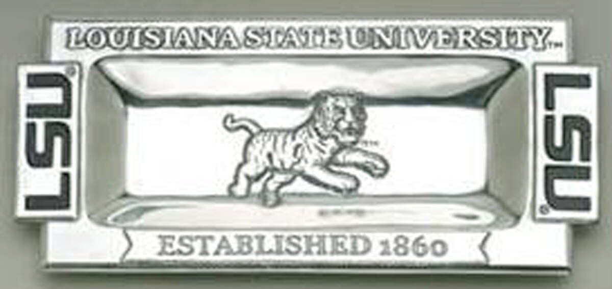 Louisiana State University (Aluminium, Hollowware 12" Rectangular Tray by Arthur Court-1