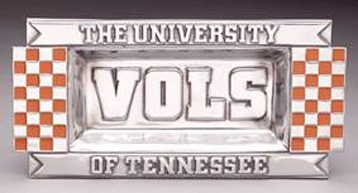 University of Tennessee (Aluminum, Hlwr) 12" Rectangular Tray by Arthur Court-1