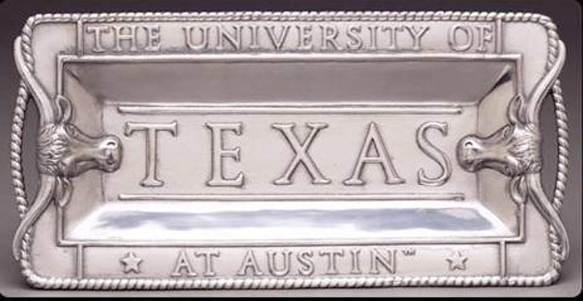 University of Texas (Aluminum, Hollowware) 12" Rectangular Tray by Arthur Court-1