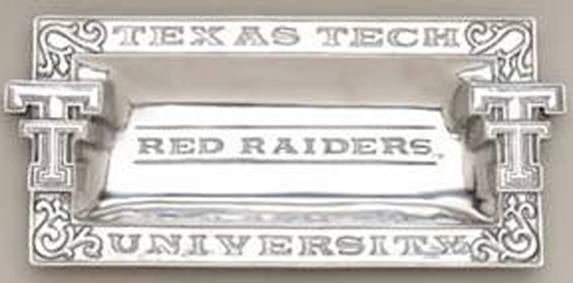Texas Tech University (Aluminum, Hollowware) 12" Rectangular Tray by Arthur Court-1
