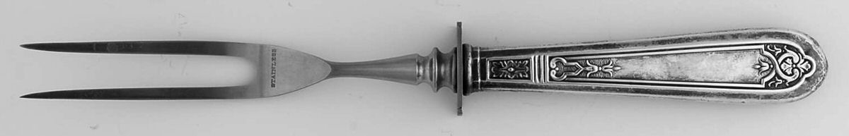 ALS17 (Sterling) Small Steak Carving Fork with Stainless Prongs by Alvin-1