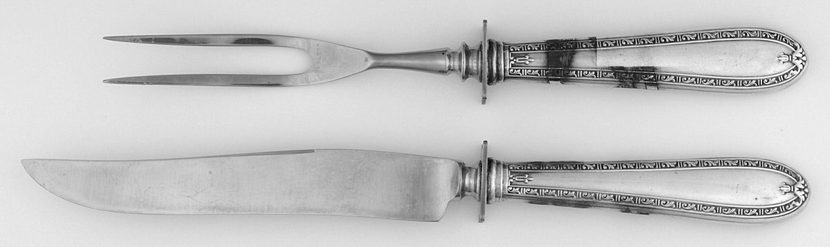 ALS18 (Sterling) Small Stainless Blade 2-Piece Steak Carving Set by Alvin-1