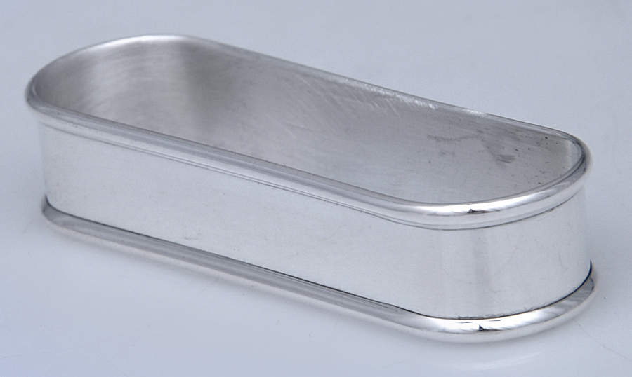 N60 (Sterling, Hollowware) Oblong Napkin Ring by Alvin-1