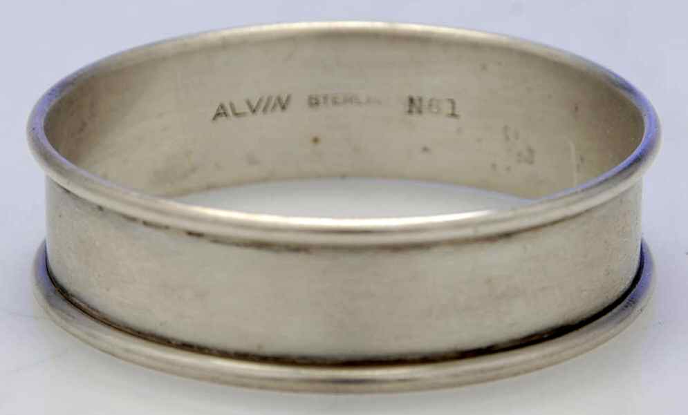 N60 (Sterling, Hollowware) Napkin Ring by Alvin-1