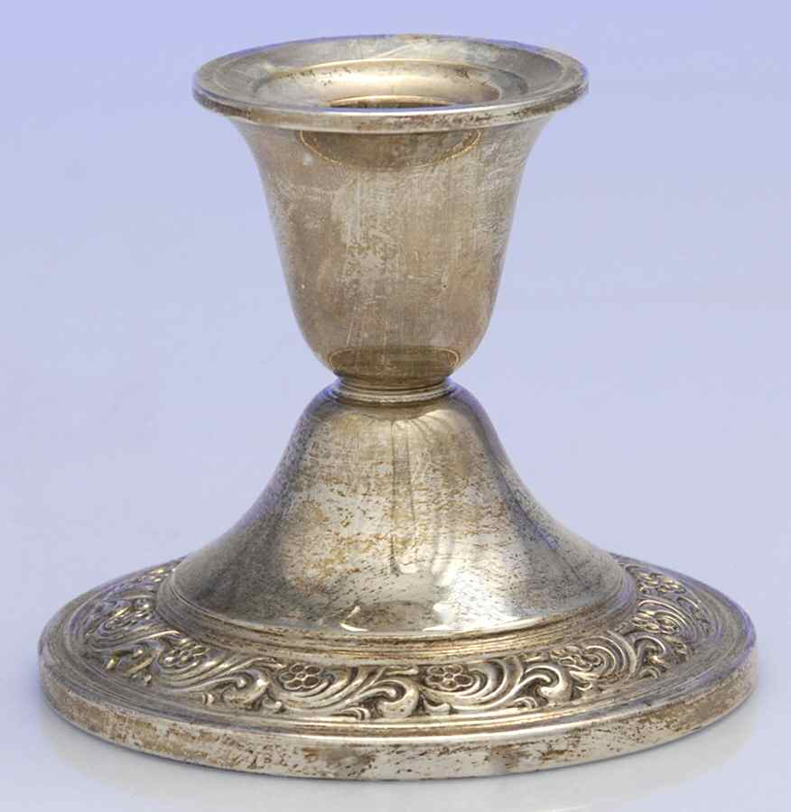 S211 (Sterling, Hollowware) Weighted Candleholder by Alvin-1