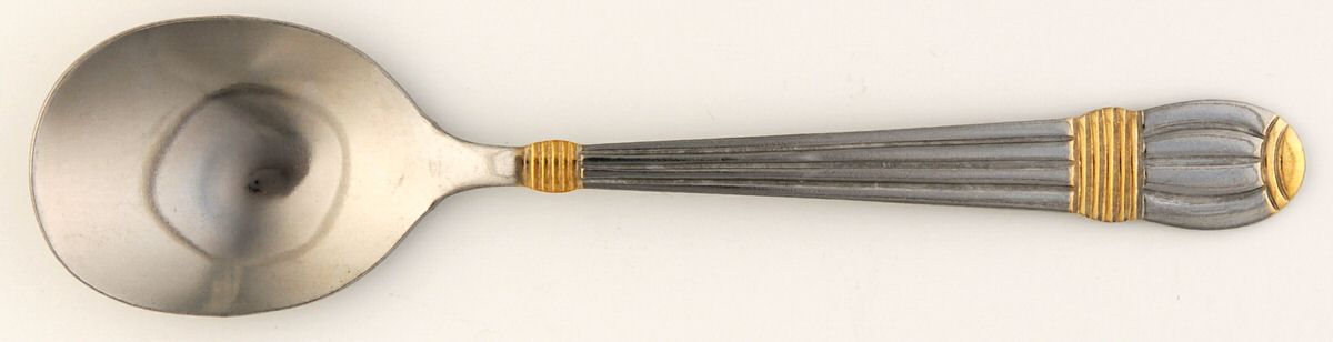 ACV5 (Stainless, Gold Accent) Sugar Spoon by Alco-1