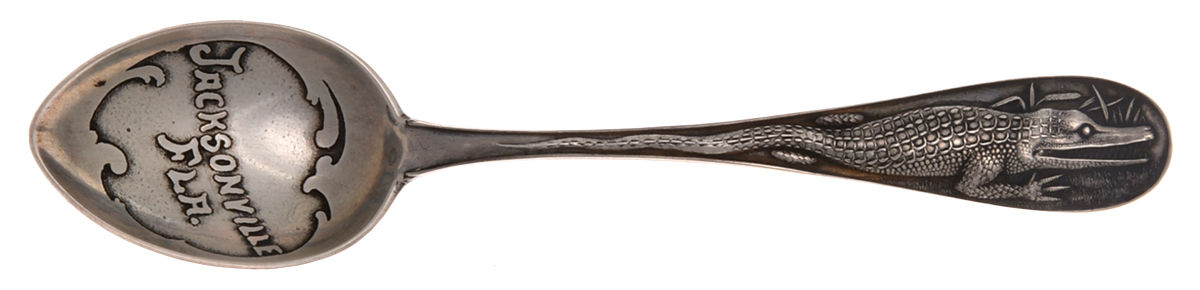 States & Cities Souvenir Spoons(Sterling) Florida Demitasse Spoon by Alvin-1