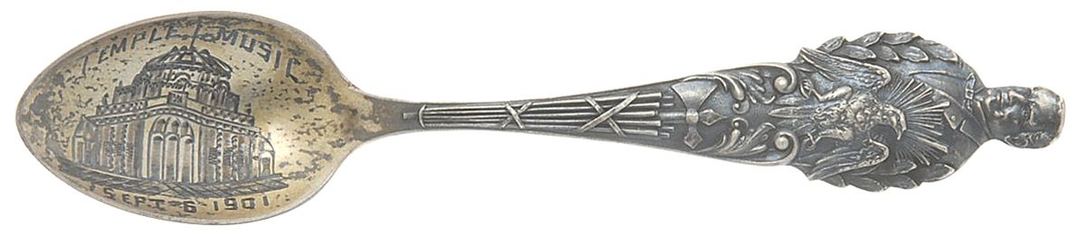 States & Cities Souvenir Spoons(Sterling) New York Demitasse Spoon by Alvin-1