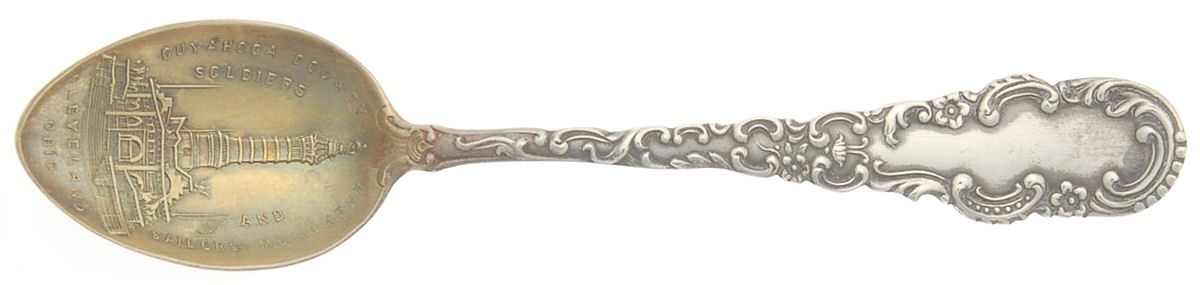 States & Cities Souvenir Spoons(Sterling) Ohio Demitasse Spoon by Alvin-1