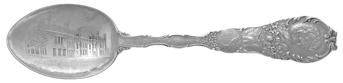 States & Cities Souvenir Spoons(Sterling) World's Fair Teaspoon by Alvin-1