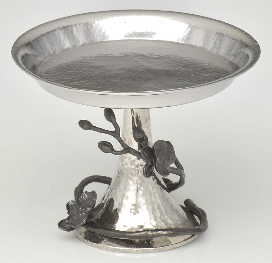 Black Orchid (Giftware) Pedestal Open Candy Dish by Michael Aram-1