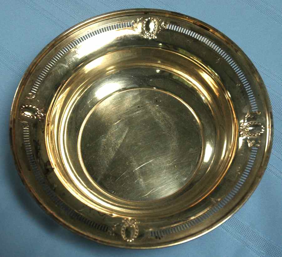 186 (Sterling, Hollowware) 7" Sterling Bon Bon Bowl by A.M. Soffel Co-1