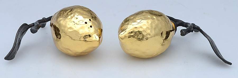 Lemonwood (Metal, Hollowware) Salt and Pepper Set by Michael Aram-1