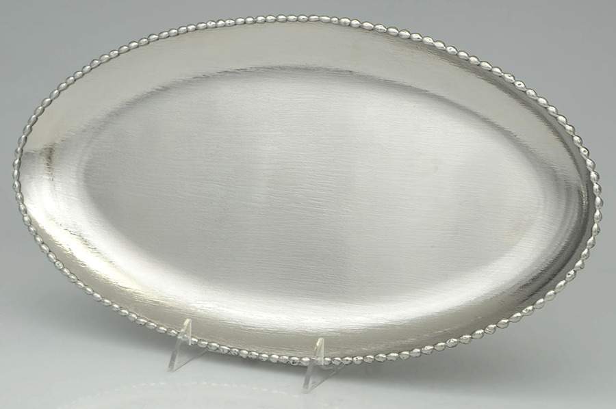 Molten (Stainless, Hollowware) 15" Oval Serving Platter by Michael Aram-1