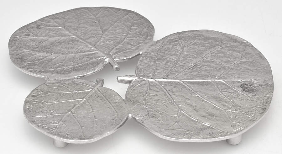 Botanical Leaf (Nickelplate, Hollowware) Trivet by Michael Aram-1