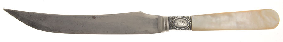 Pearl Handle 1 (Sterling) Pearl Handle Small Steak Carving Knife,Stnls Prong by A. J. Jordan-1