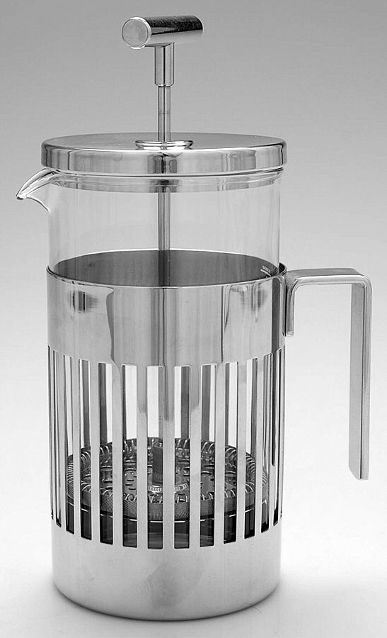 9094 (Stainless, Hollowware) French Press with Glass Insert & Press by Alessi-1