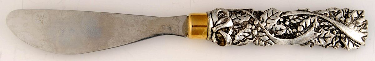 Christmas Holly (Aluminum, Hollowware) Individual Spreader by Arthur Court-1