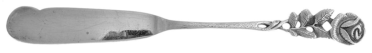 100-1 (Silverplate) Flat Handle Master Butter Knife by Antiko 800-1
