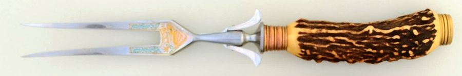 AWJ5 (Stainless) Large Stainless-Prong Roast Carving Fork by Anton Wingen, Jr-1