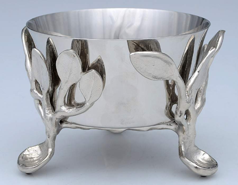 Sleepy Hollow (Nickelplate, Hollowware) Nut Serving Bowl by Michael Aram-1
