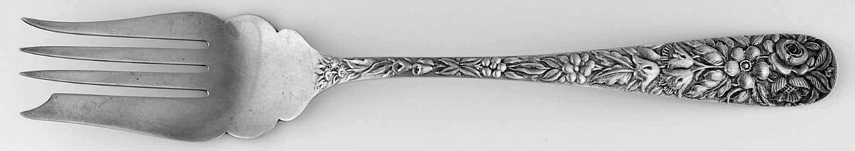 A1W1 (Sterling) Medium Solid Cold Meat Serving Fork by Arthur Wallenhorst-1