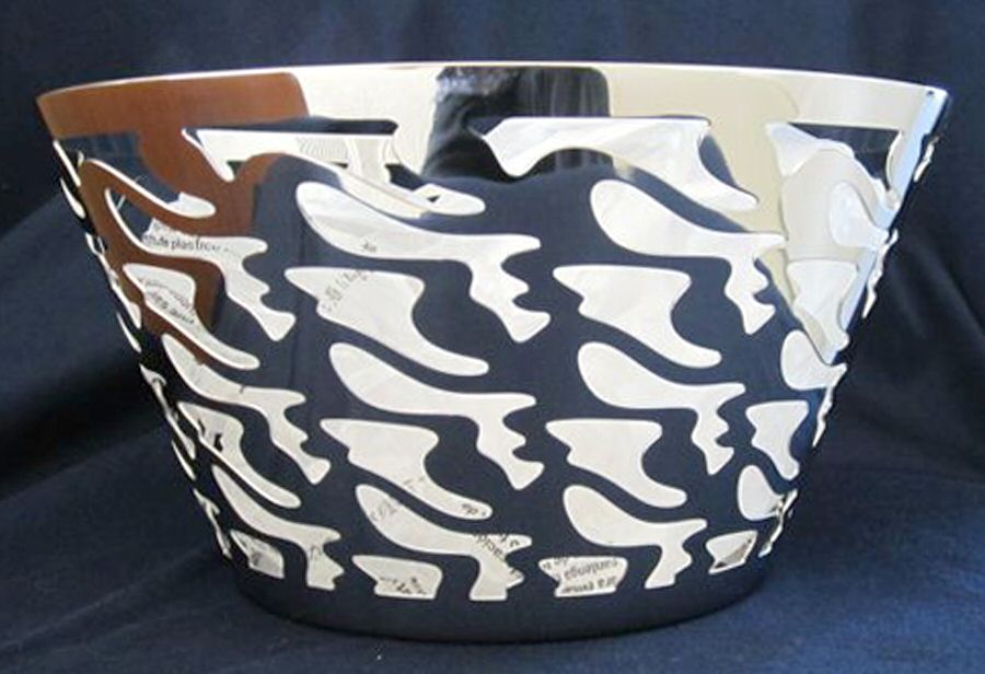 Ethno (Stainless, Hollowware) 9" Fruit Serving Bowl by Alessi-1