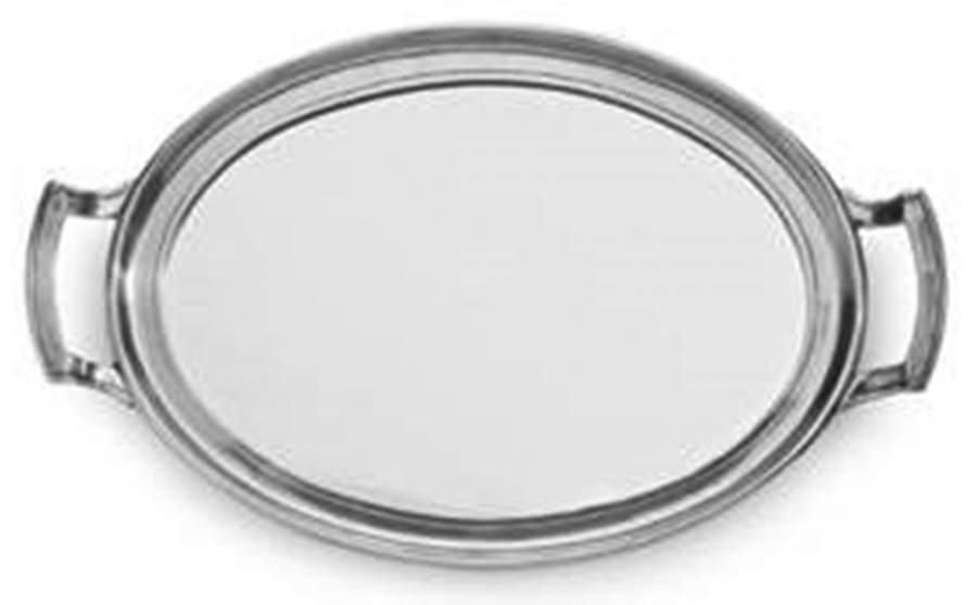 Roma (Pewter, Hollowware) 17" Oval Tray by Arte Italica-1