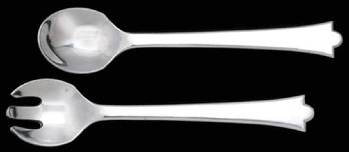 Quattro (Aluminum, Hollowware) (2 Pc) Solid Salad Set by Arthur Court-1