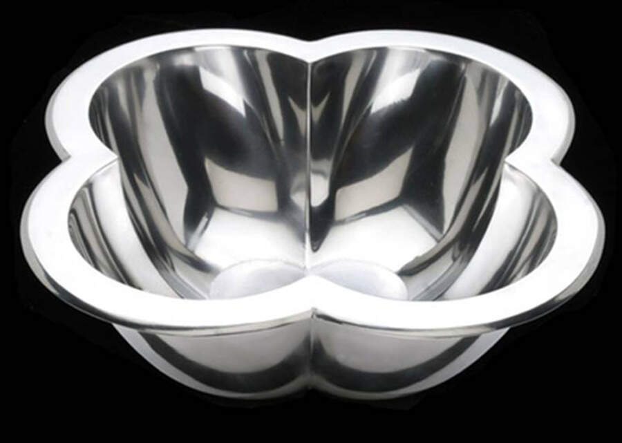 Quattro (Aluminum, Hollowware) 12" Salad Serving Bowl by Arthur Court-1