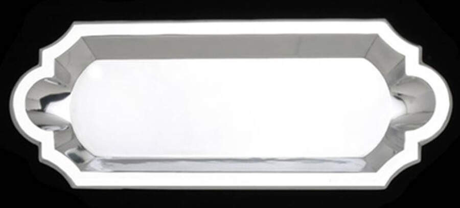 Quattro (Aluminum, Hollowware) 18" Rectangular Tray by Arthur Court-1