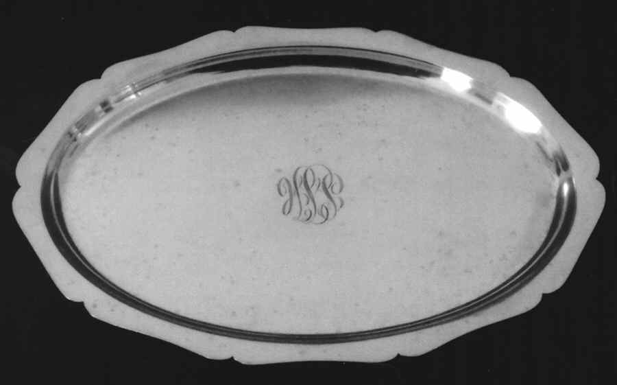 W17 (Sterling, Hollowware) 12" Oval Serving Platter by Alvin-1