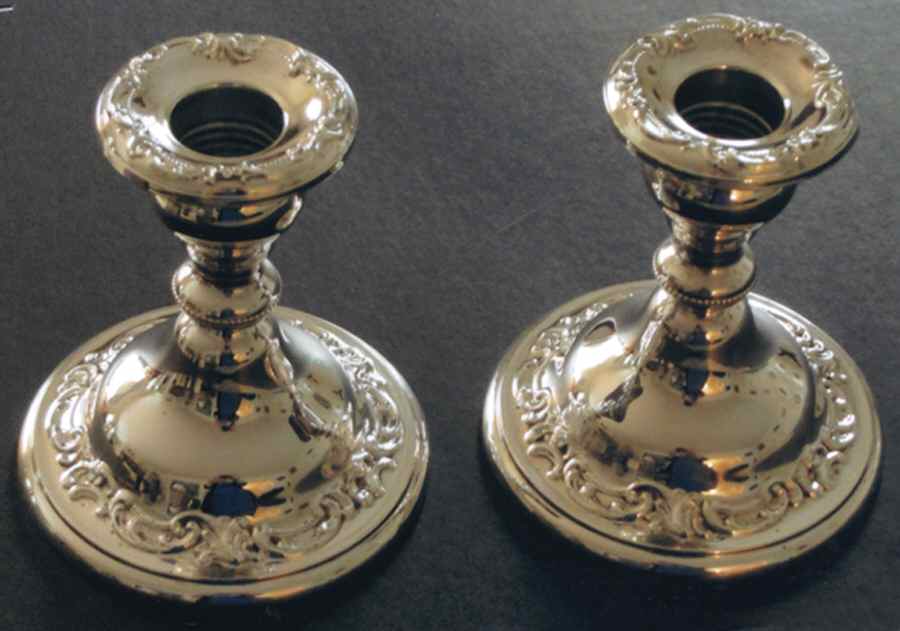 3294 (Sterling, Hollowware) 4" Weighted Candlestick by Alvin-1