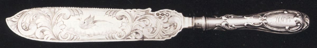 ALC20 (Coin) Hollow Handle Bright Cut Solid Cake Saw by Albert Coles-1