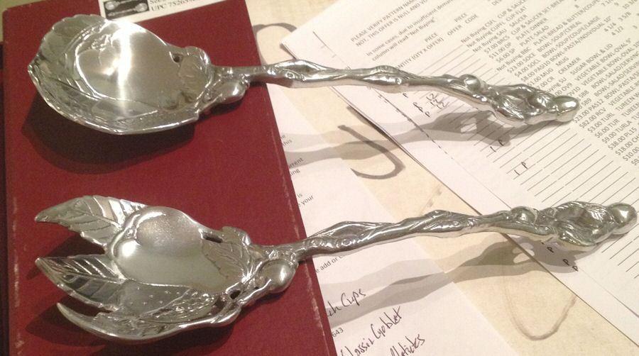 Della Robia (Aluminum, Hollowware) (2 Pc) Solid Salad Set by Arthur Court-1