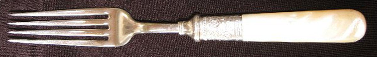 Pearl Handle 3 (Silverplate) Pearl Handle Fork by A. J. Jordan-1