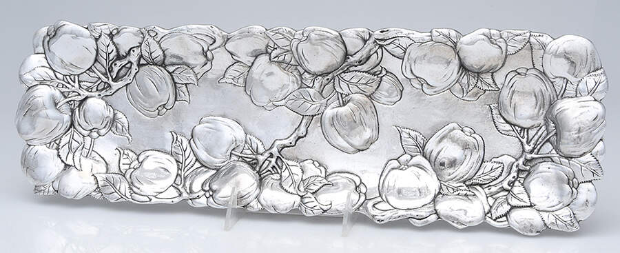 Apple (Aluminum, Hollowware) 19" Oblong Tray by Arthur Court-1