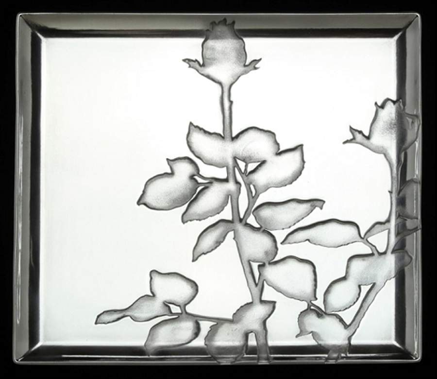 Rose (Aluminum, Hollowware) 12" Square Tray by Arthur Court-1